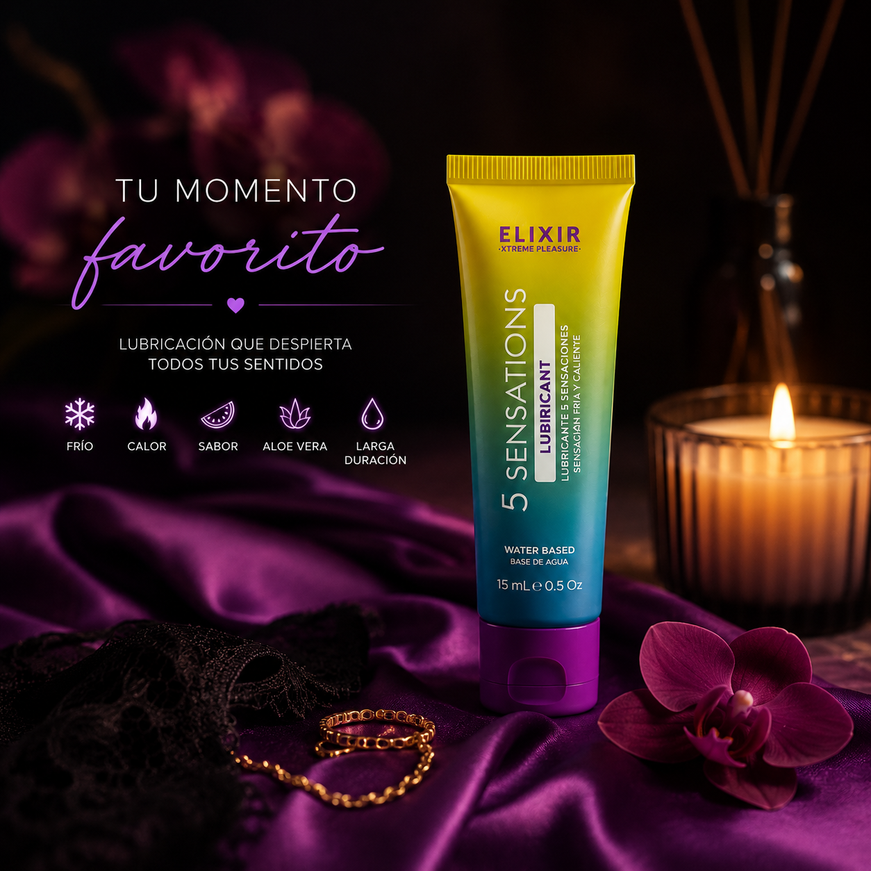 Elixir 5 Sensaciones | Lubricante Base Agua