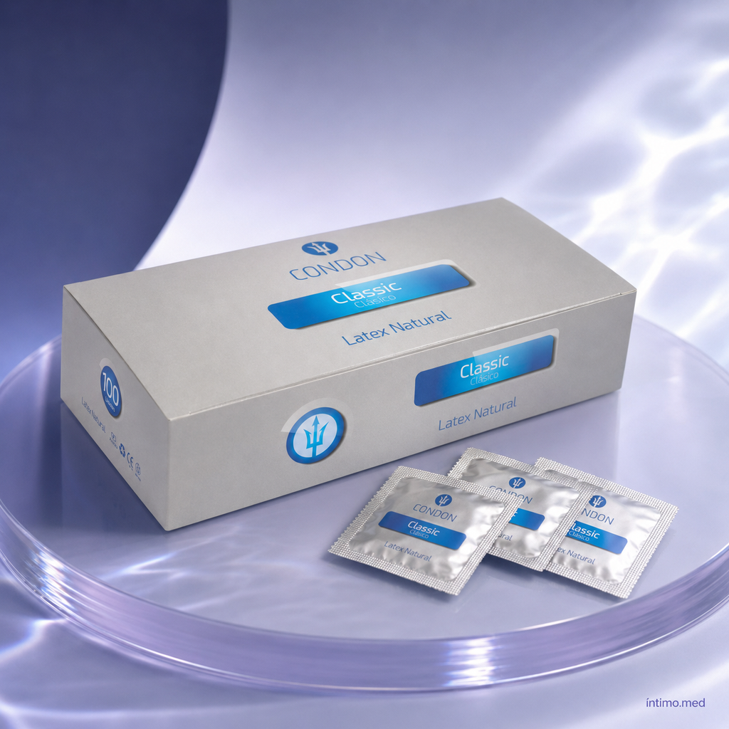 Condones Poseidón Classic Lubricados Caja x100 | Látex Natural